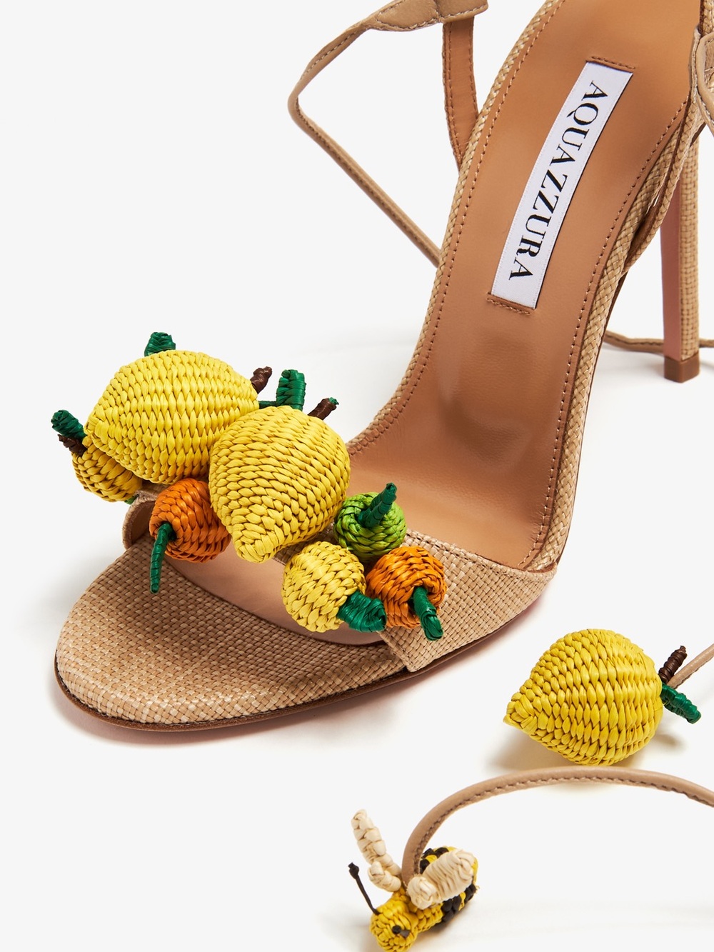 Like New Aquazzura Citrus Punch Sandals 105mm 38 $1,150